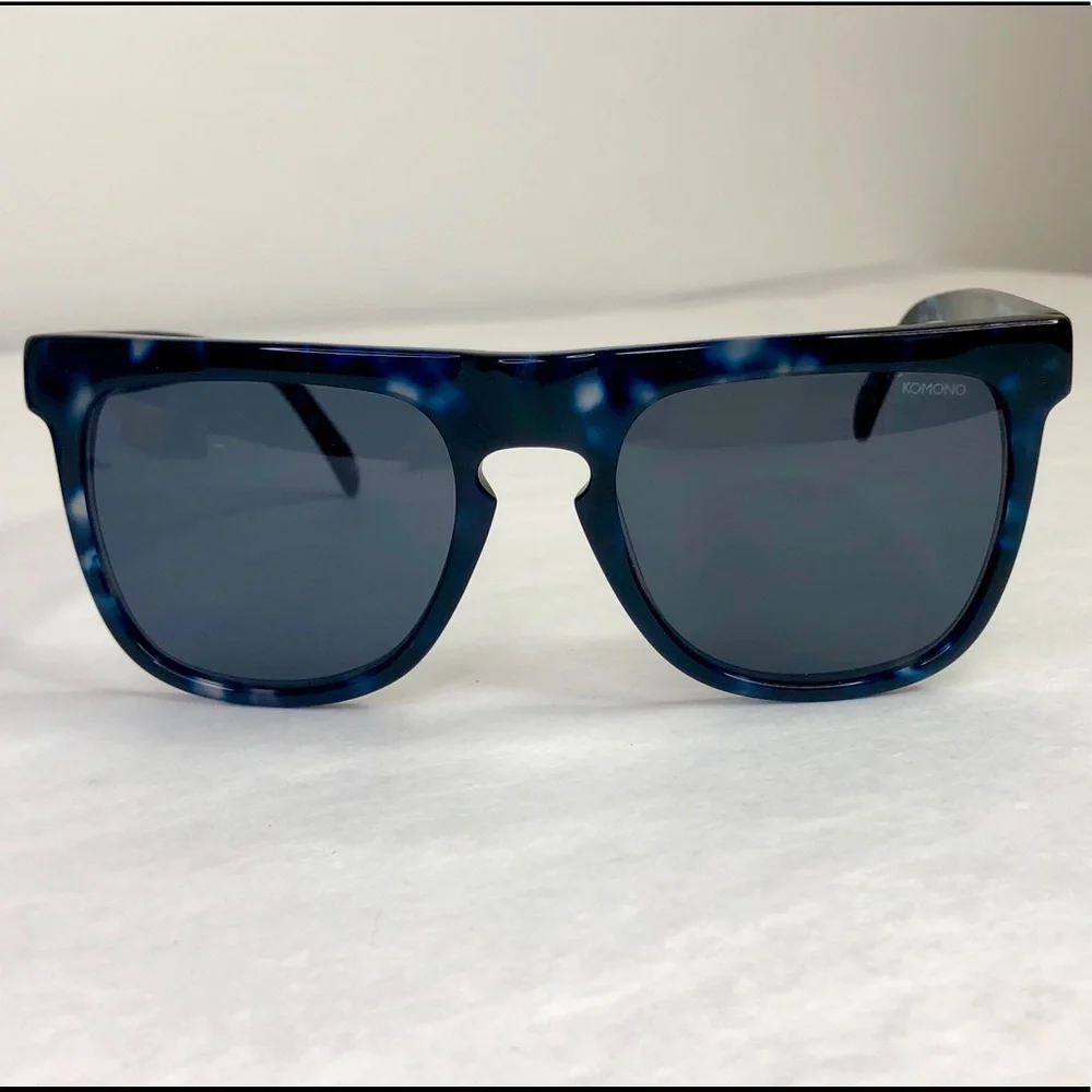 KOMONO Bennet Indigo Demi Sunglasses NWT blue tortoise